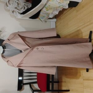 Elegant Women's Tan Coat Vintage Size Large